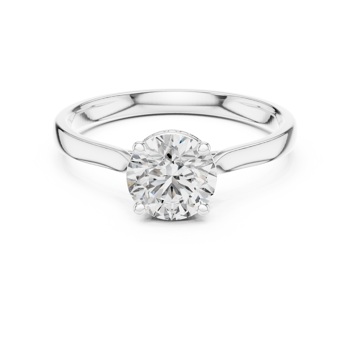 solitaire hidden halo ring