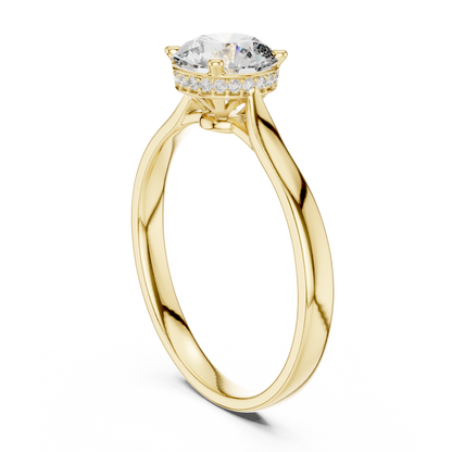 solitaire hidden halo ring