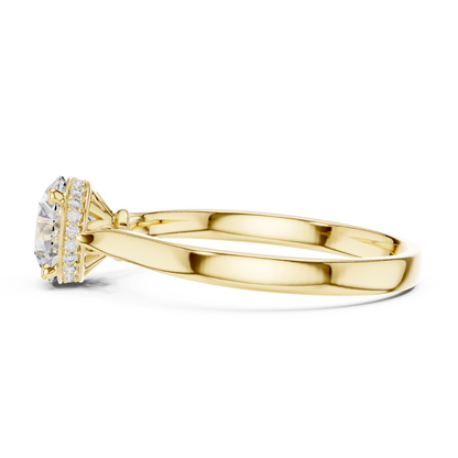 solitaire hidden halo ring
