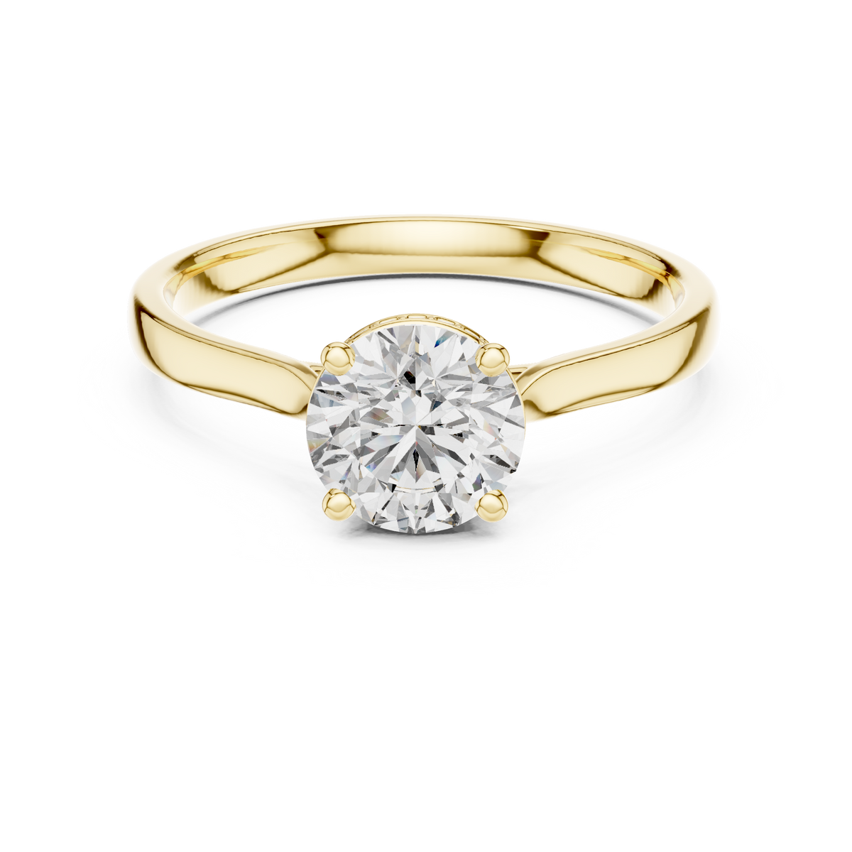 solitaire hidden halo ring