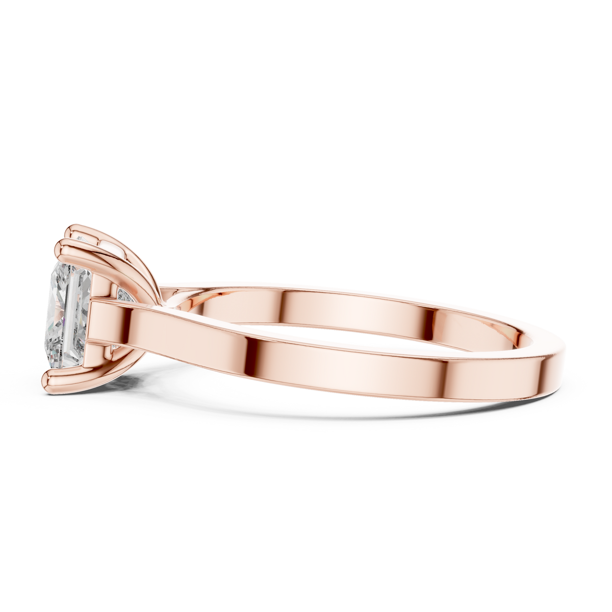 princess solitaire ring