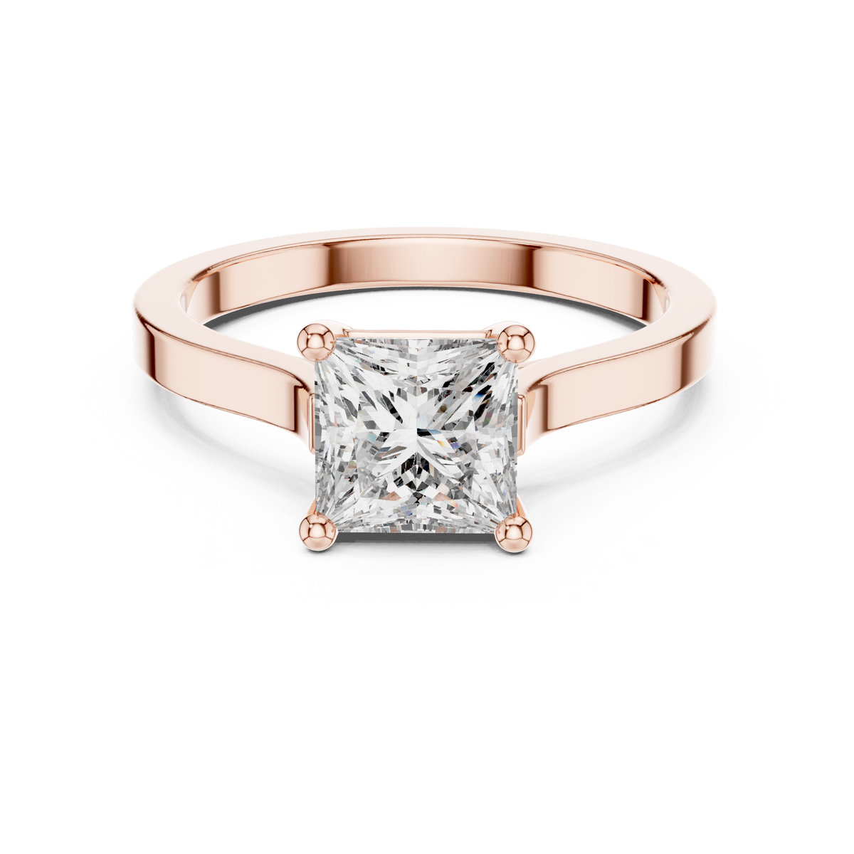 princess solitaire ring