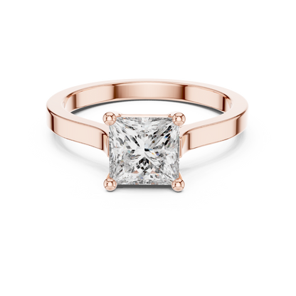 princess solitaire ring