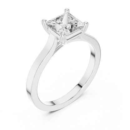 princess solitaire ring