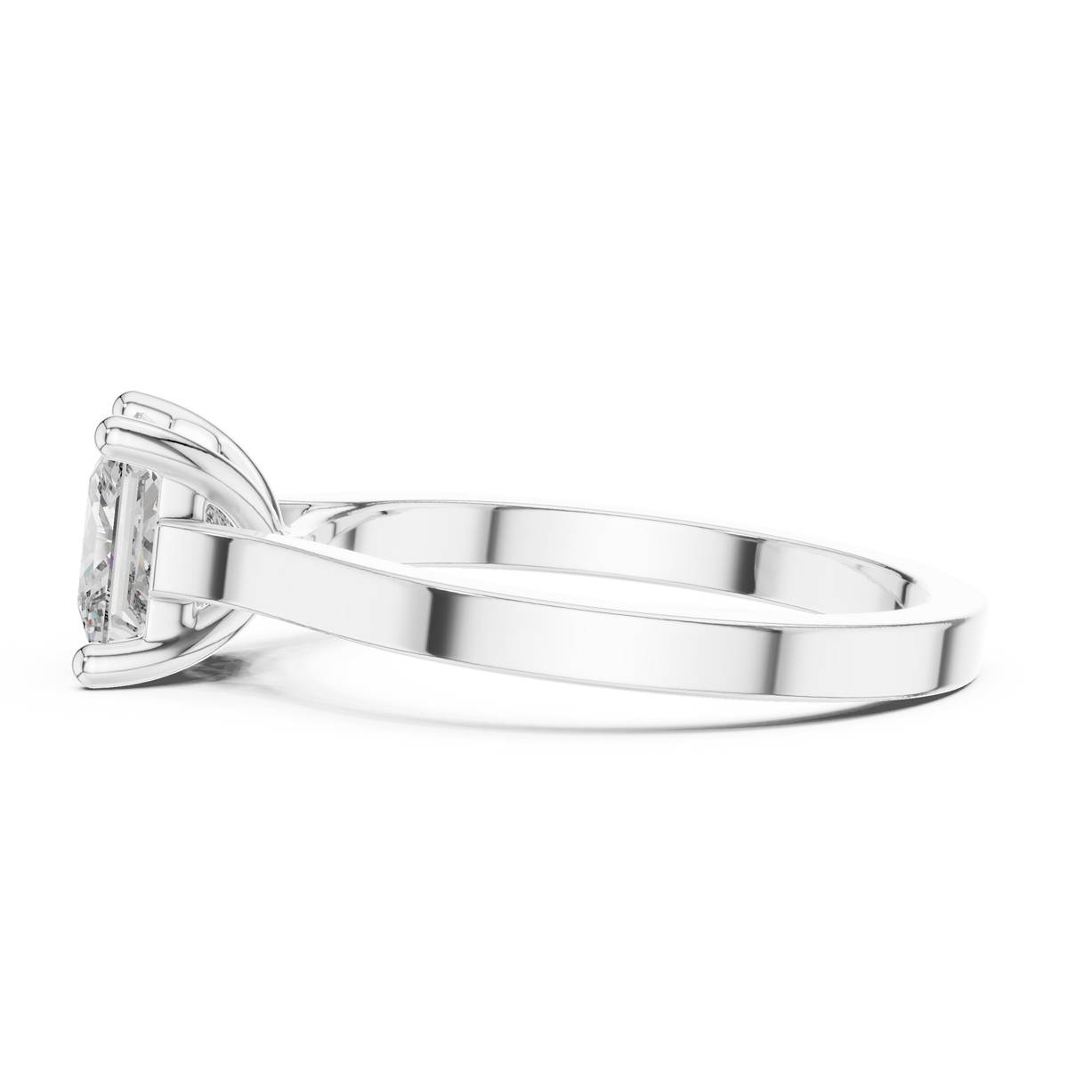 princess solitaire ring