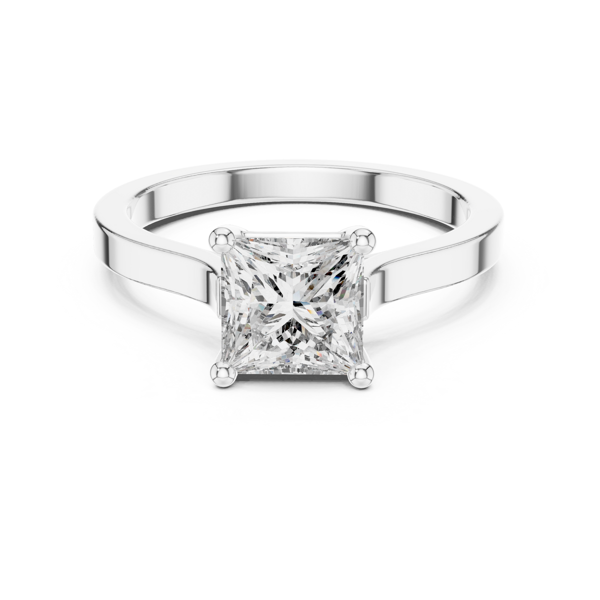 princess solitaire ring