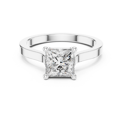princess solitaire ring