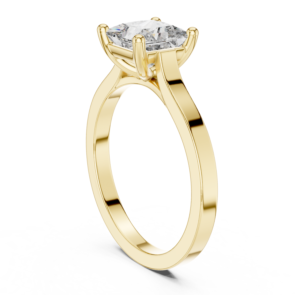 princess solitaire ring