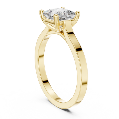 princess solitaire ring