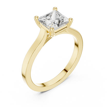 princess solitaire ring
