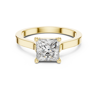 princess solitaire ring