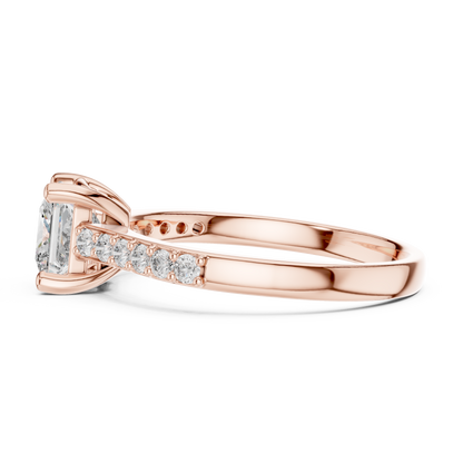 princess with side pave ring