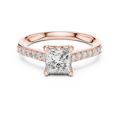 princess with side pave ring