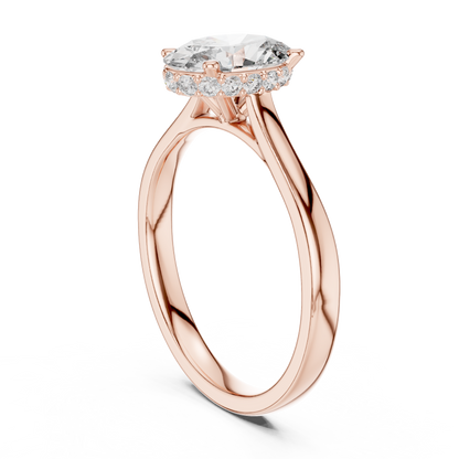 oval solitaire diamond ring