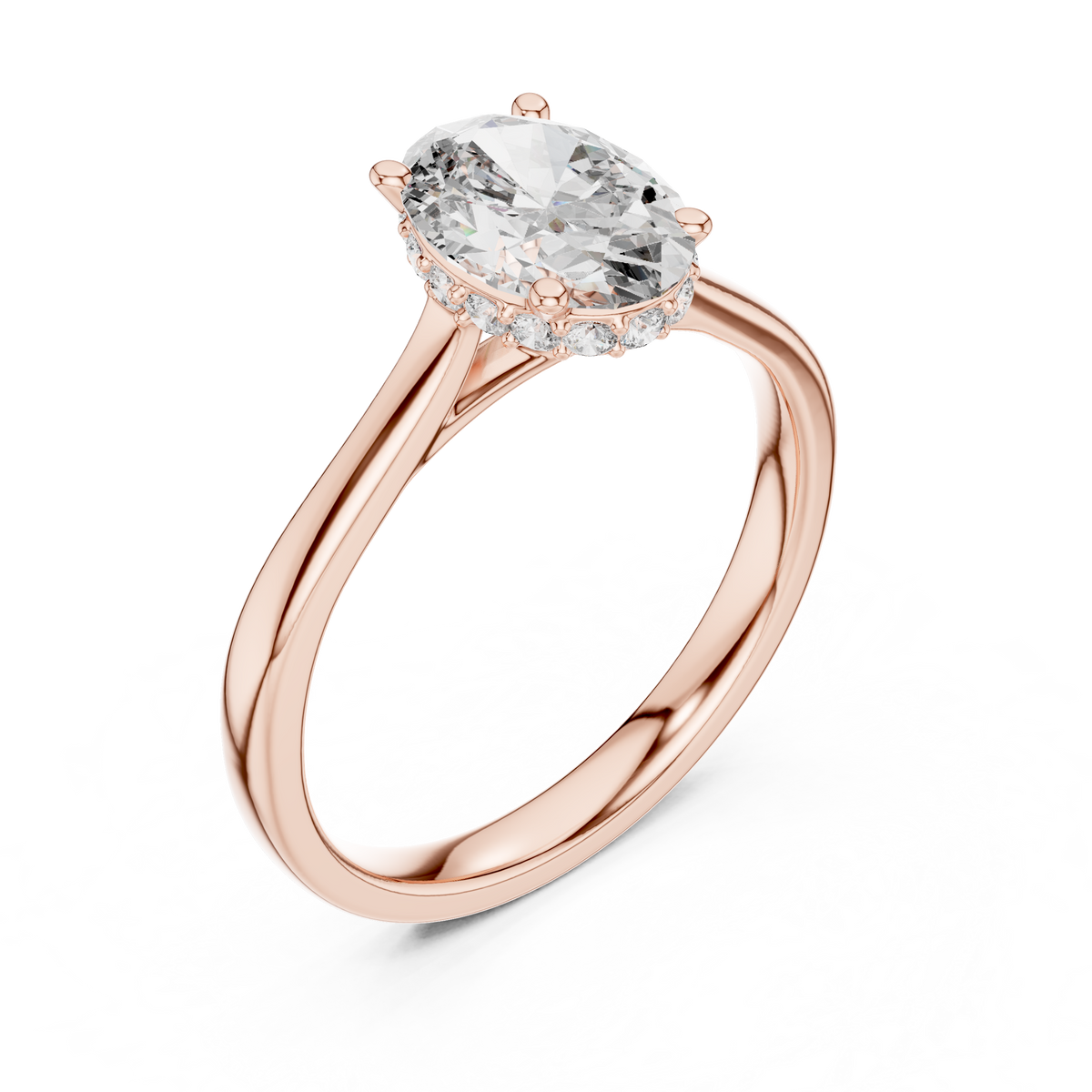 oval solitaire diamond ring