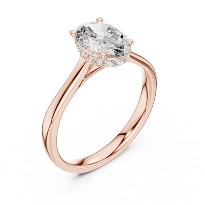 oval solitaire diamond ring
