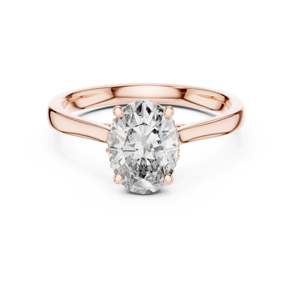 oval solitaire diamond ring