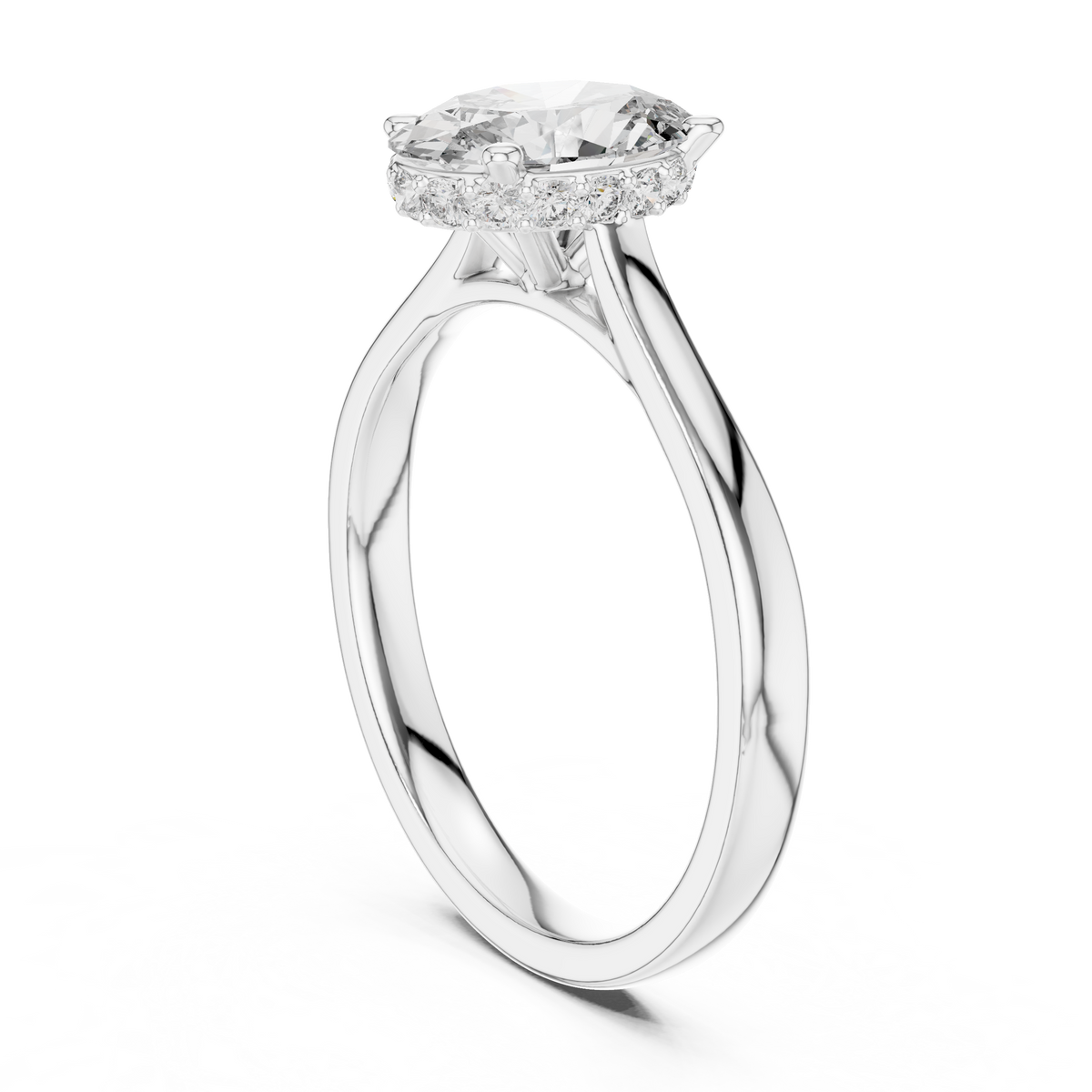 oval solitaire diamond ring