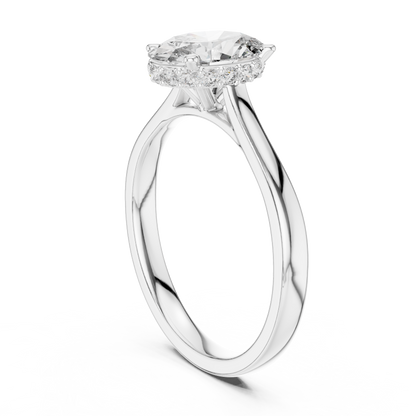 oval solitaire diamond ring