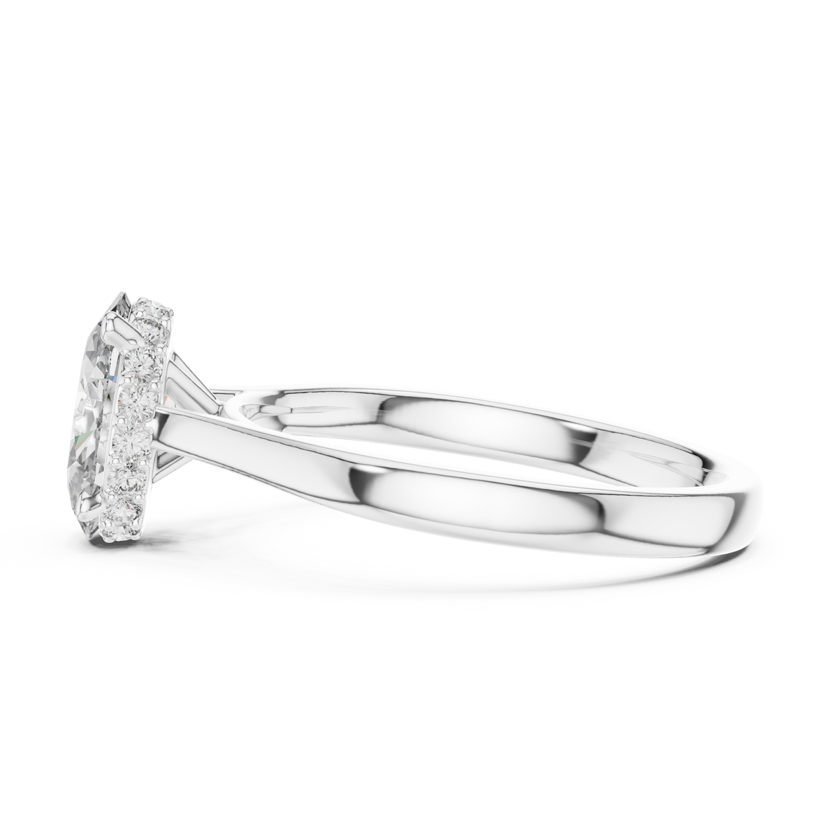 oval solitaire diamond ring