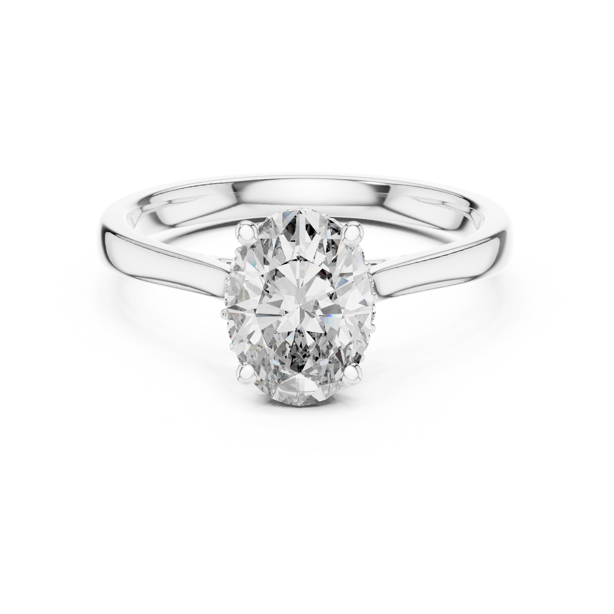 oval solitaire diamond ring