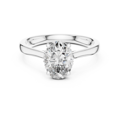oval solitaire diamond ring