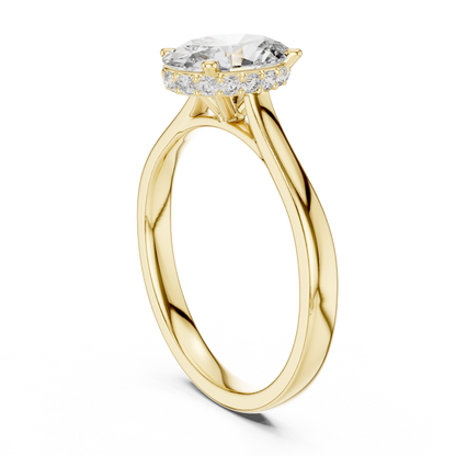 oval solitaire diamond ring