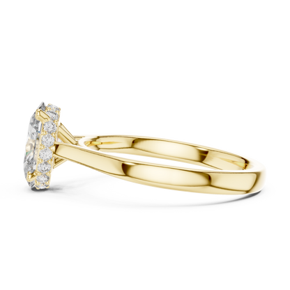 oval solitaire diamond ring
