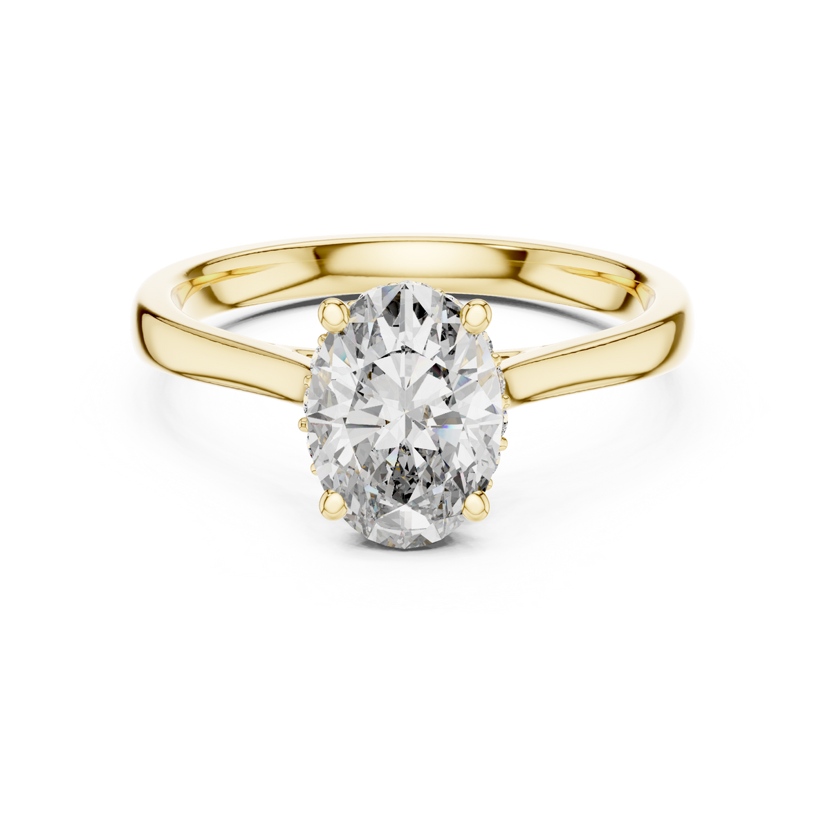 oval solitaire diamond ring