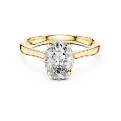 oval solitaire diamond ring