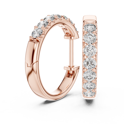 diamond huggie hoop earrings