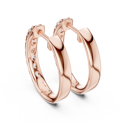diamond huggie hoop earrings
