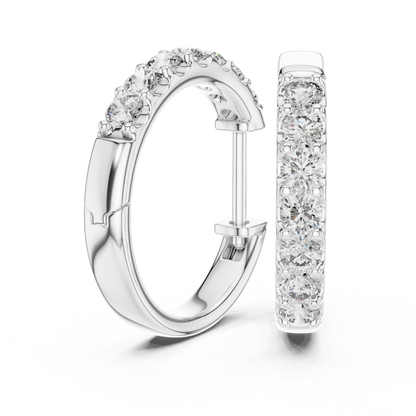 diamond huggie hoop earrings