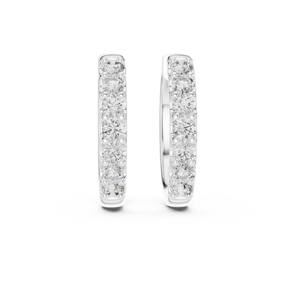 diamond huggie hoop earrings