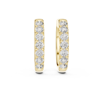 diamond huggie hoop earrings