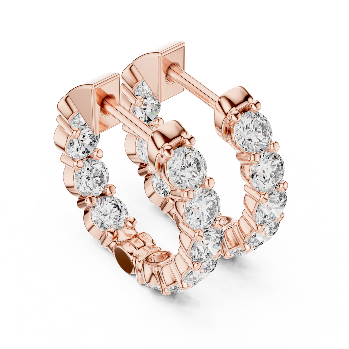 inside-out diamond hoop earrings