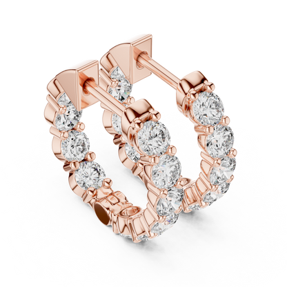 inside-out diamond hoop earrings