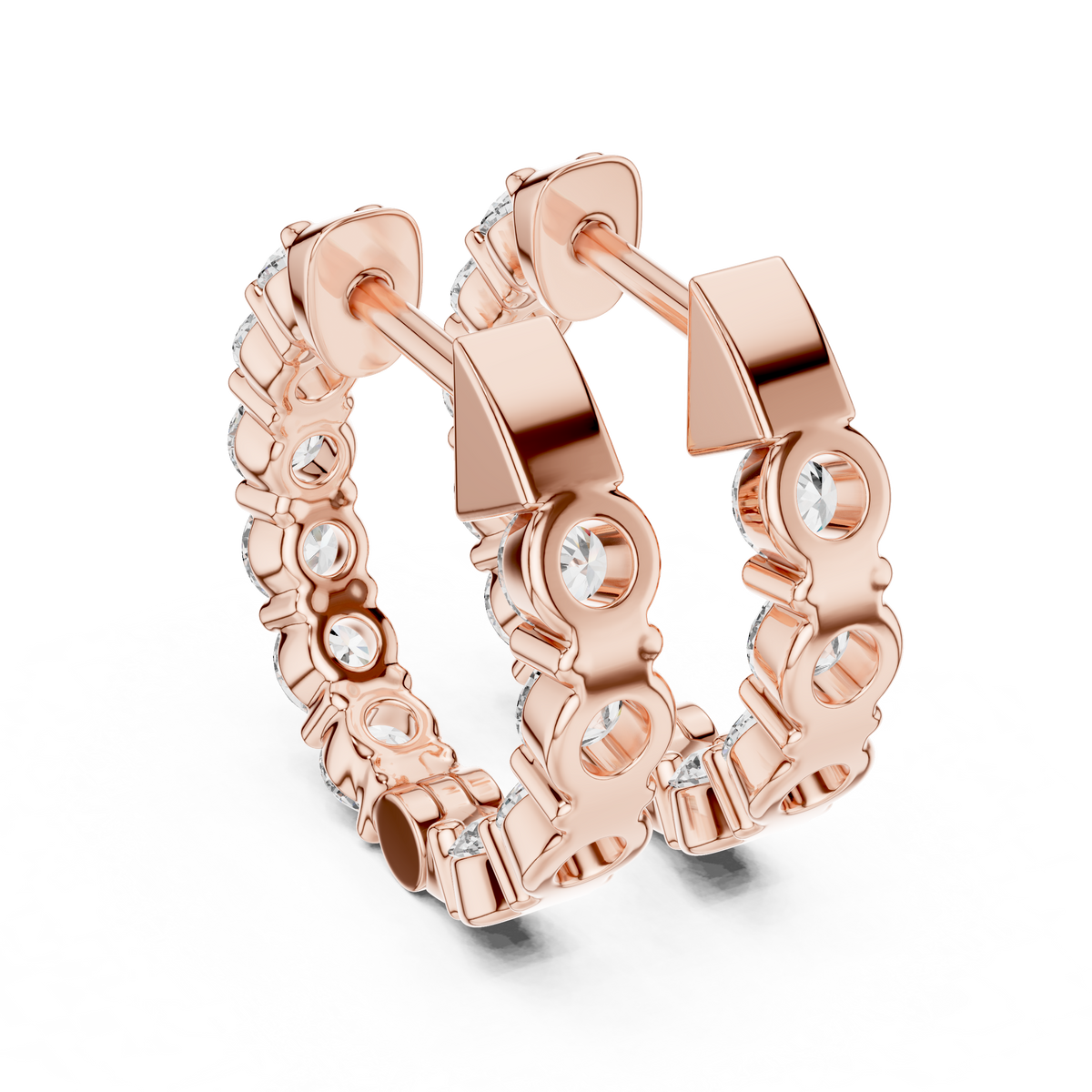 inside-out diamond hoop earrings