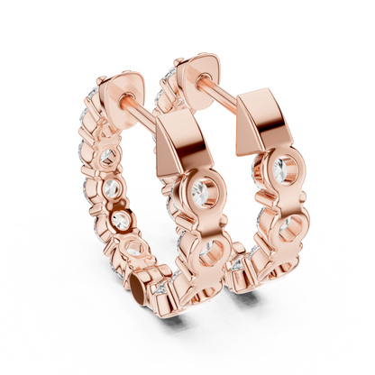inside-out diamond hoop earrings