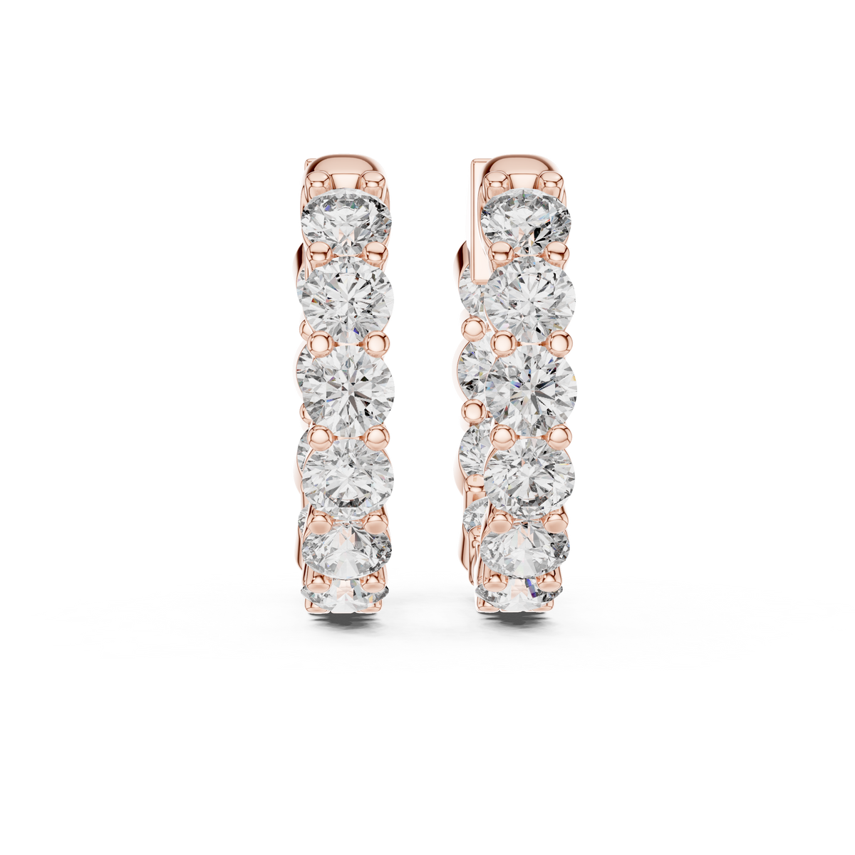 inside-out diamond hoop earrings