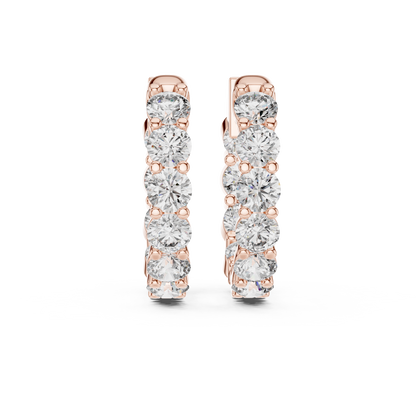 inside-out diamond hoop earrings