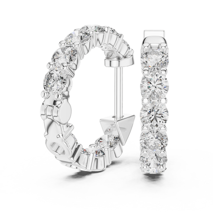 inside-out diamond hoop earrings