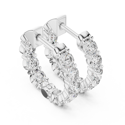 inside-out diamond hoop earrings
