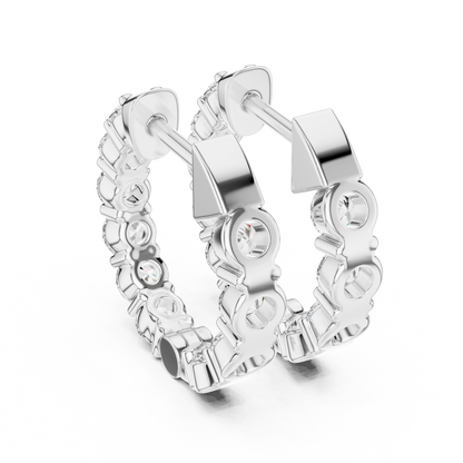 inside-out diamond hoop earrings