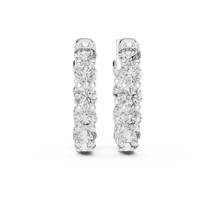inside-out diamond hoop earrings
