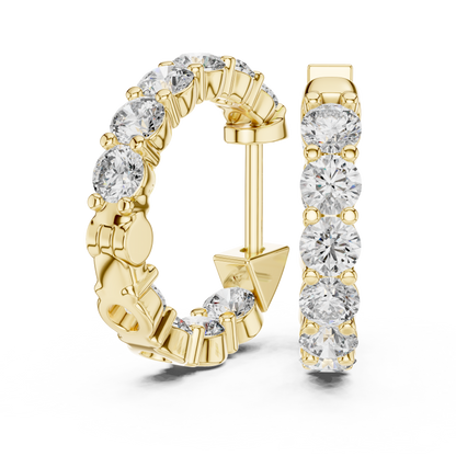 inside-out diamond hoop earrings