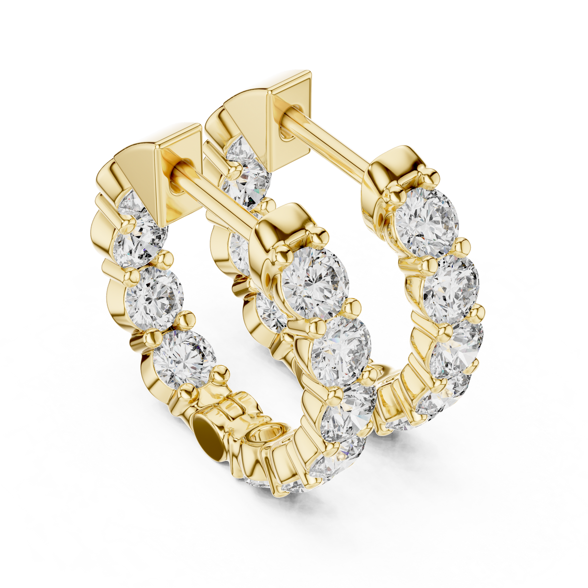 inside-out diamond hoop earrings