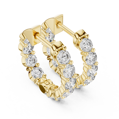 inside-out diamond hoop earrings