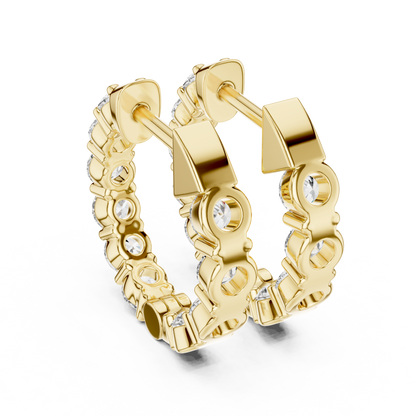 inside-out diamond hoop earrings