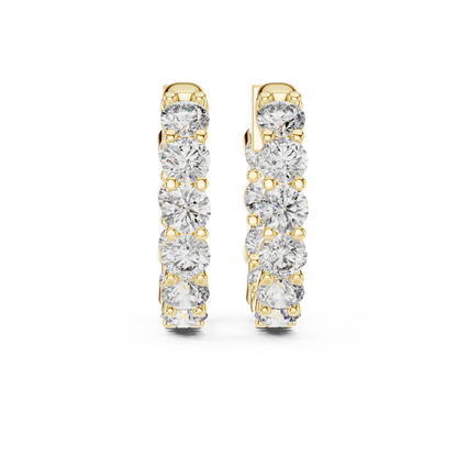 inside-out diamond hoop earrings